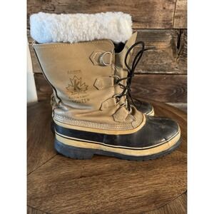 Sorel Caribou men's Boots Size 8 Brown Black Winter Snow Waterproof  Shoes